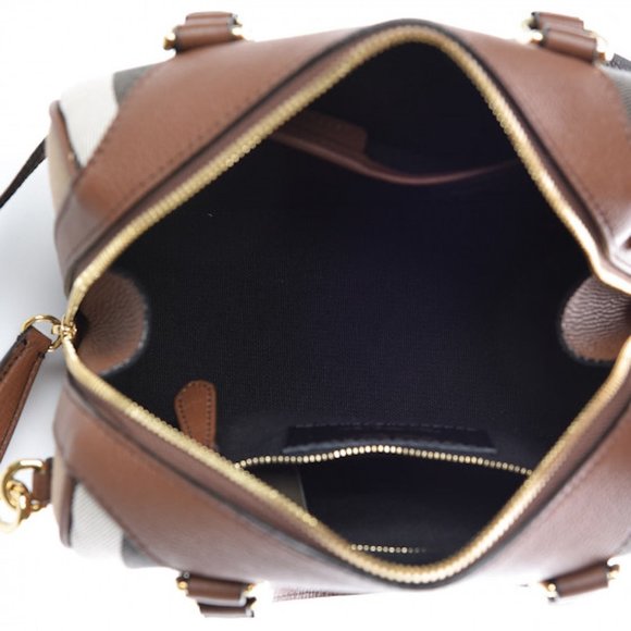 NWT BURBERRY HOUSE CHECK DERBY ALCHESTER BOWLING TOTE BAG SATCHEL - Picture 8 of 11